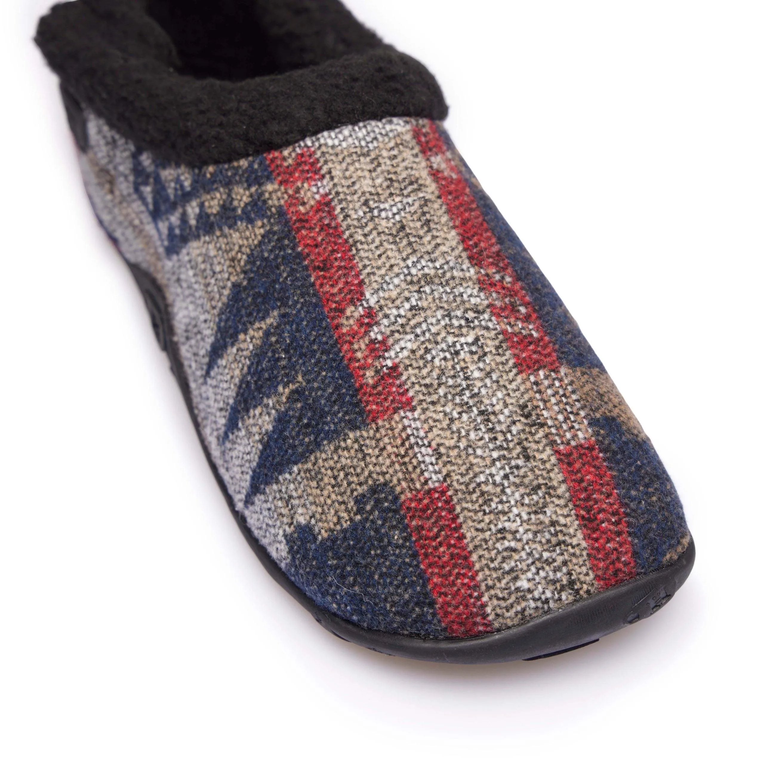 Rocco - Navy Red Aztec Men's Slippers