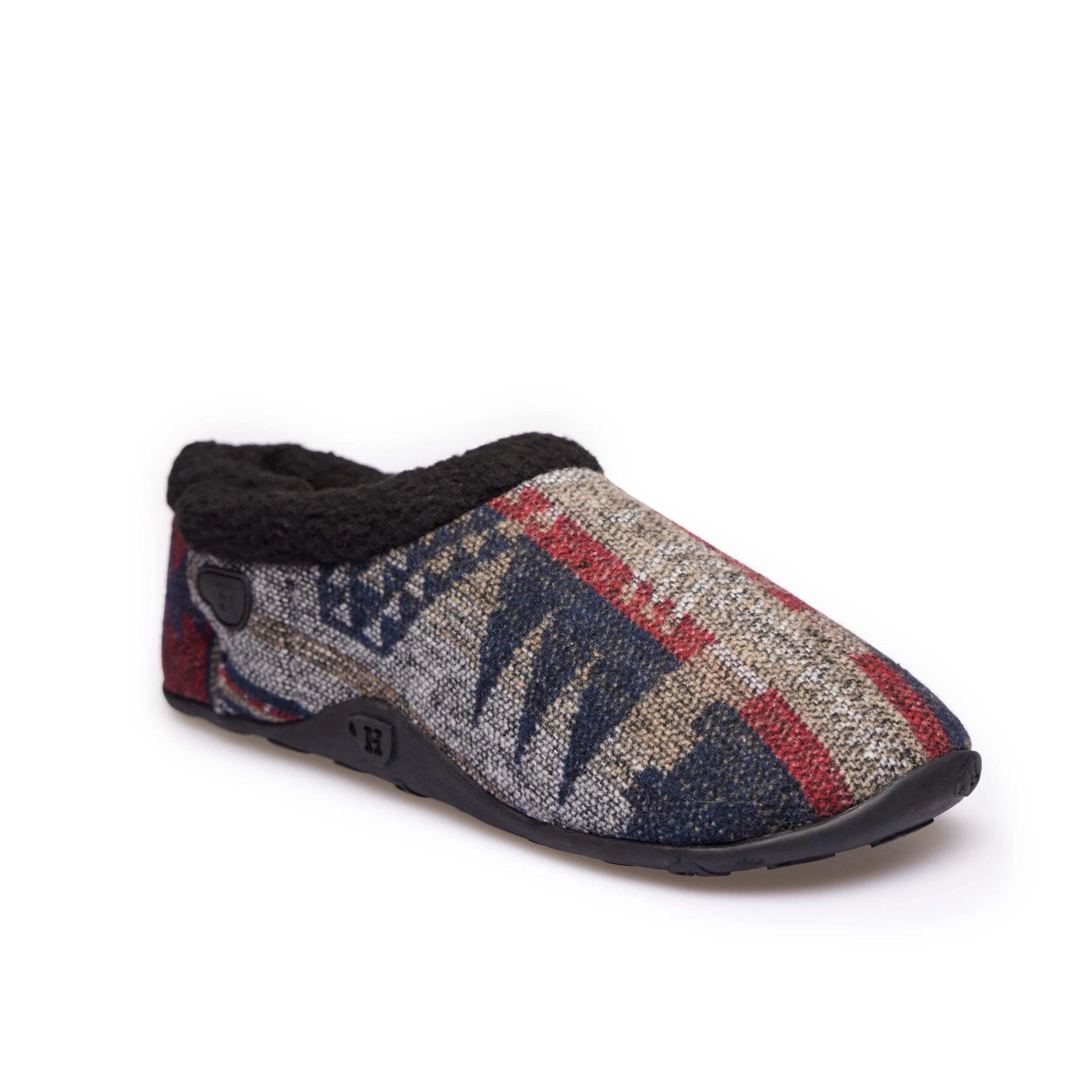 Rocco - Navy Red Aztec Men's Slippers