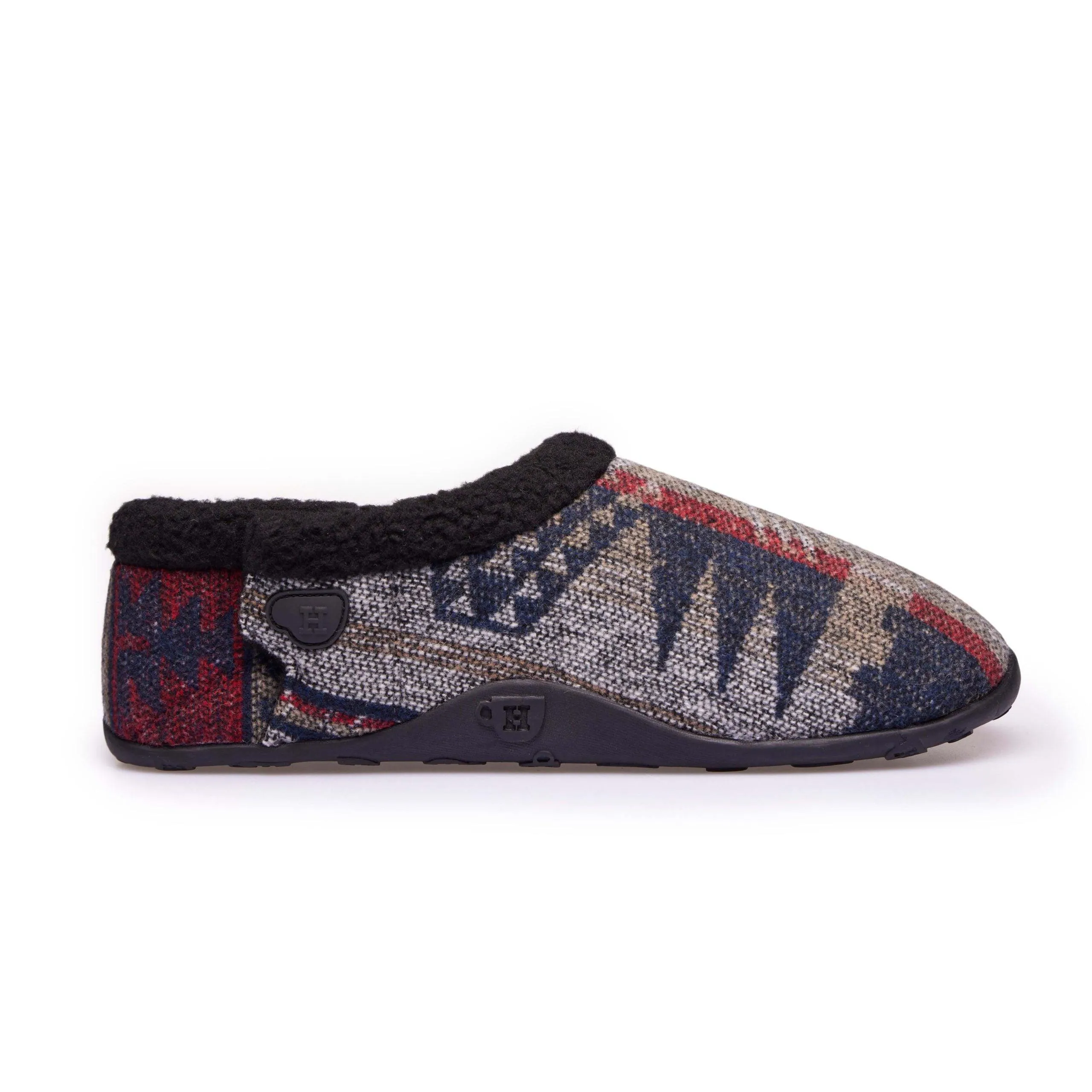 Rocco - Navy Red Aztec Men's Slippers