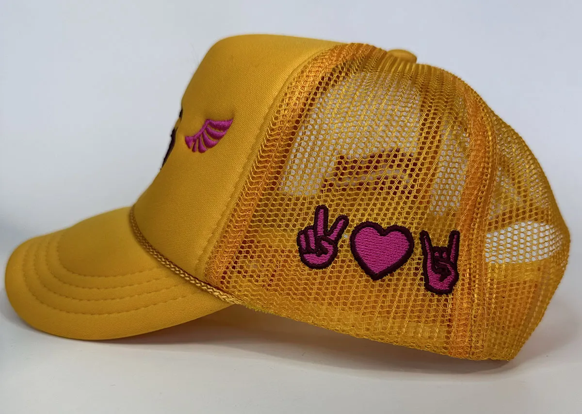 Rowdy Sprout Golden Child   Pink wing Hat