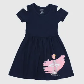 Royal Swans Short-Sleeved Dress