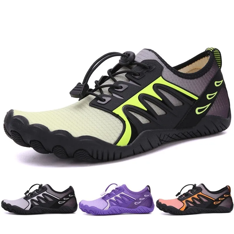 Rubber Toe Protection Water Sneakers with Adjustable Laces - SF0321