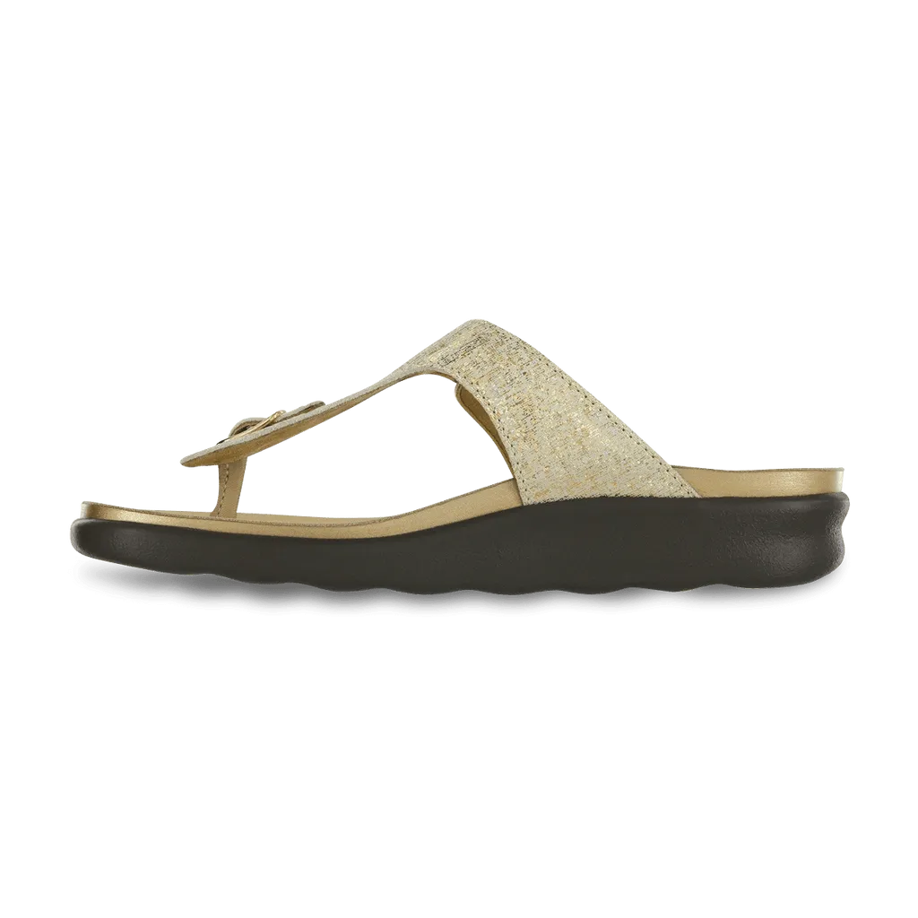 SHINY GOLD | SAS Sanibel - Thong Sandal at Brandy's Shoes Made in USA