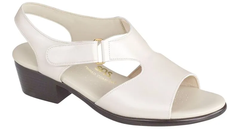 Suntimer Heel Strap Sandal white at Brandy's Shoes Made in USA