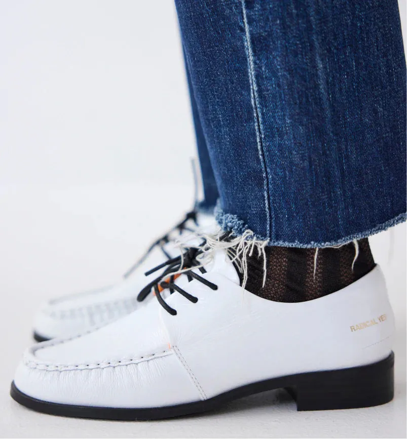 The Alice Neel Leather Lace Up | Milk Crush