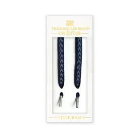 The Shoelace Brand - Reflective Blue Kids Shoelaces (70cm)