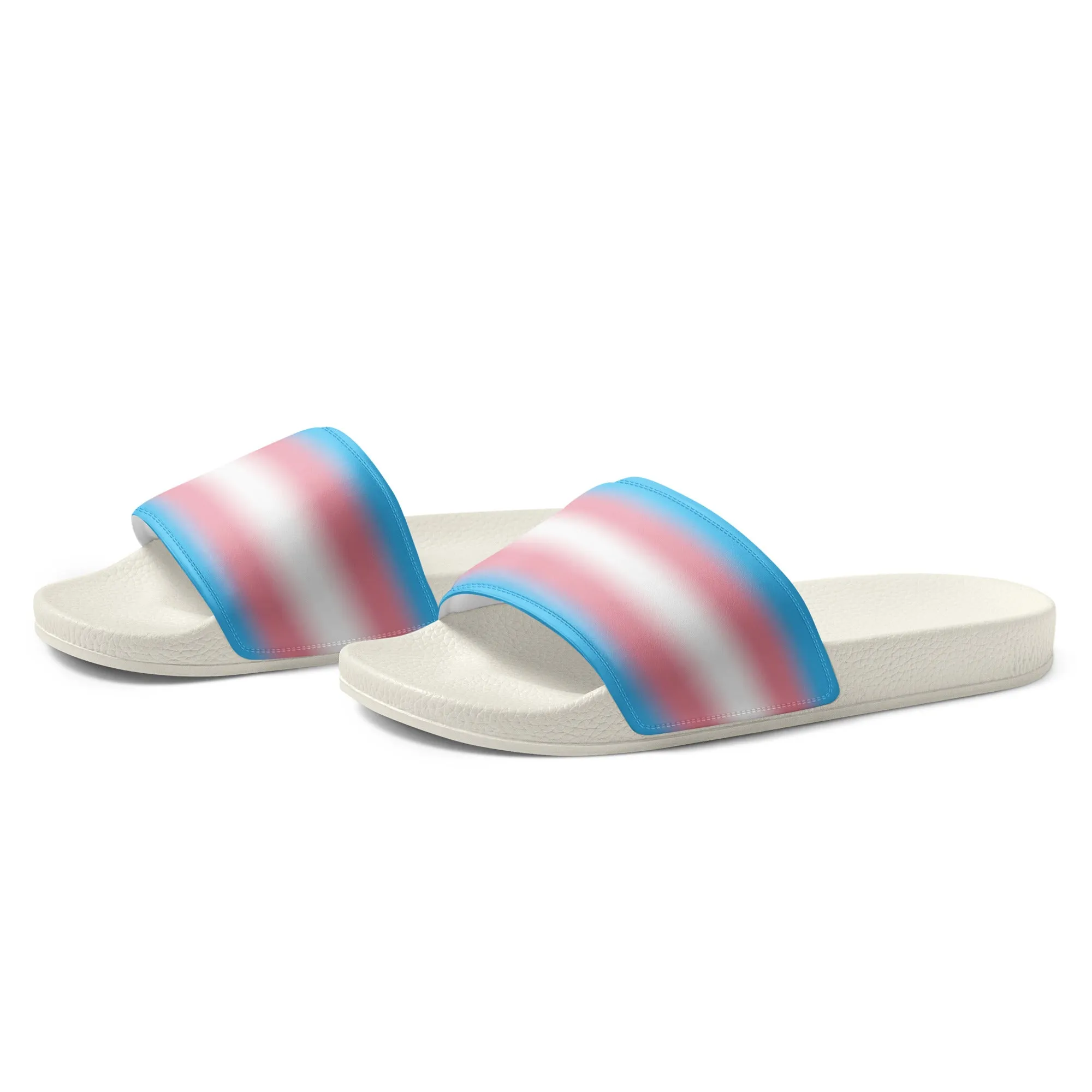 Transgender Trans Pride Women's Size Slides Sandals in Ombre