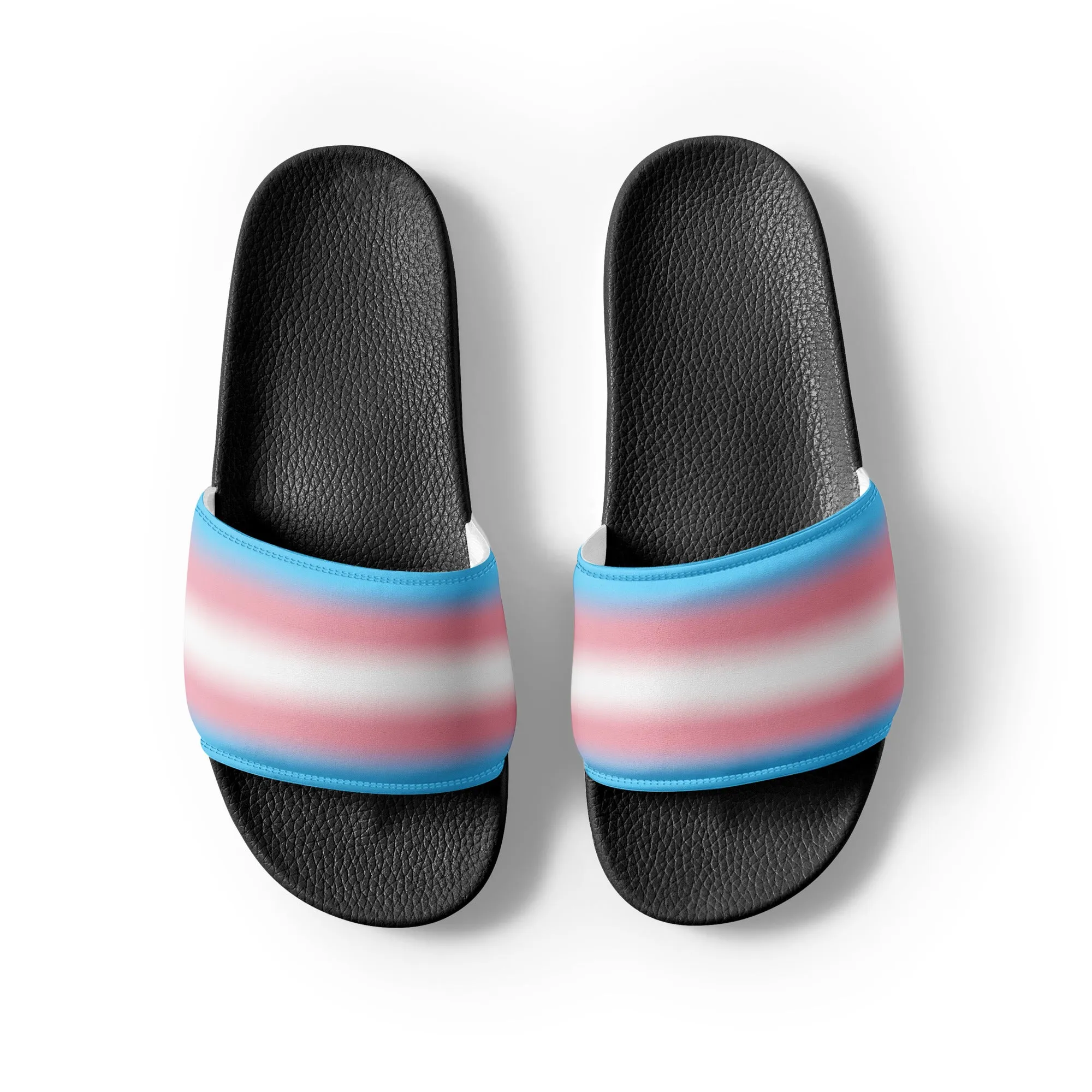 Transgender Trans Pride Women's Size Slides Sandals in Ombre