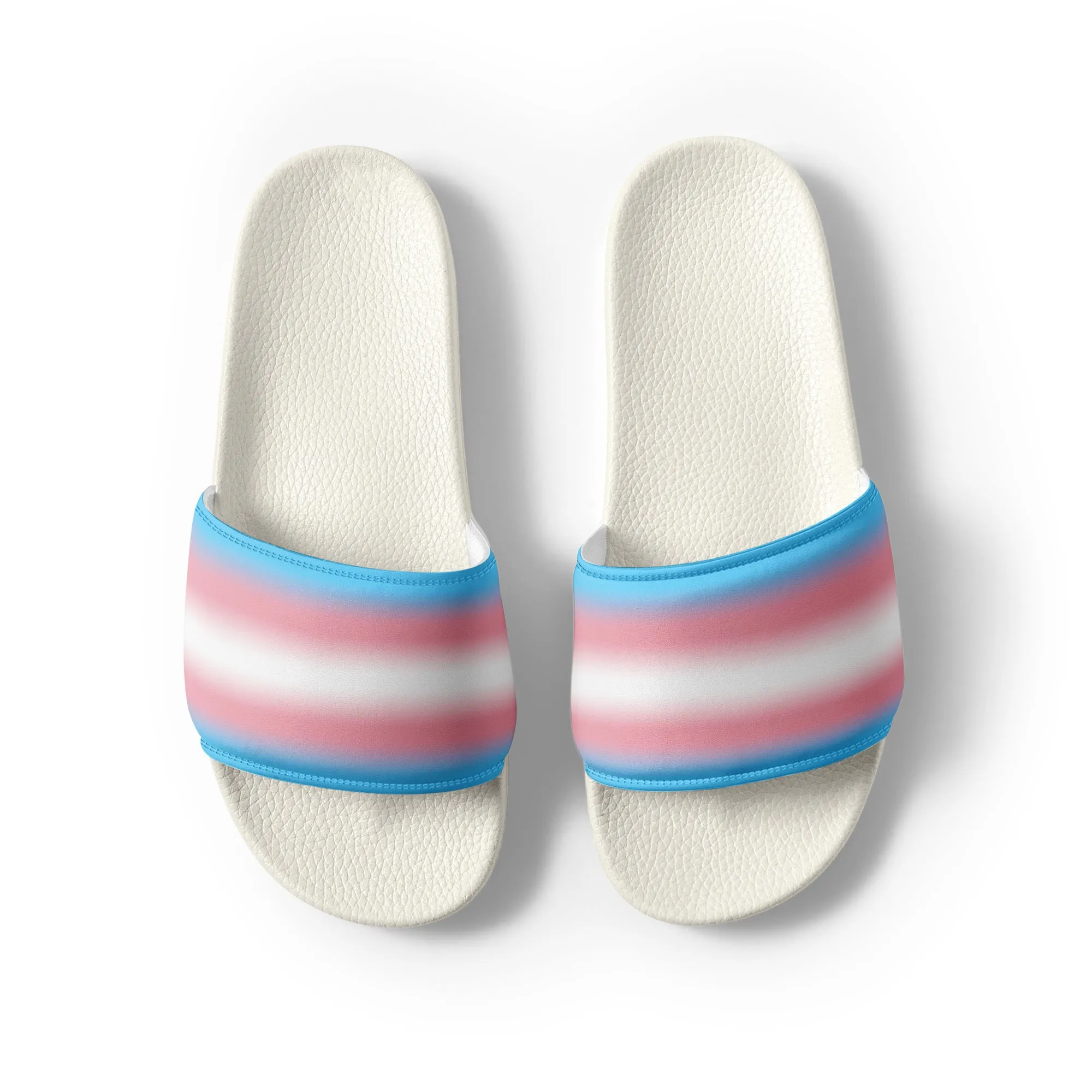 Transgender Trans Pride Women's Size Slides Sandals in Ombre