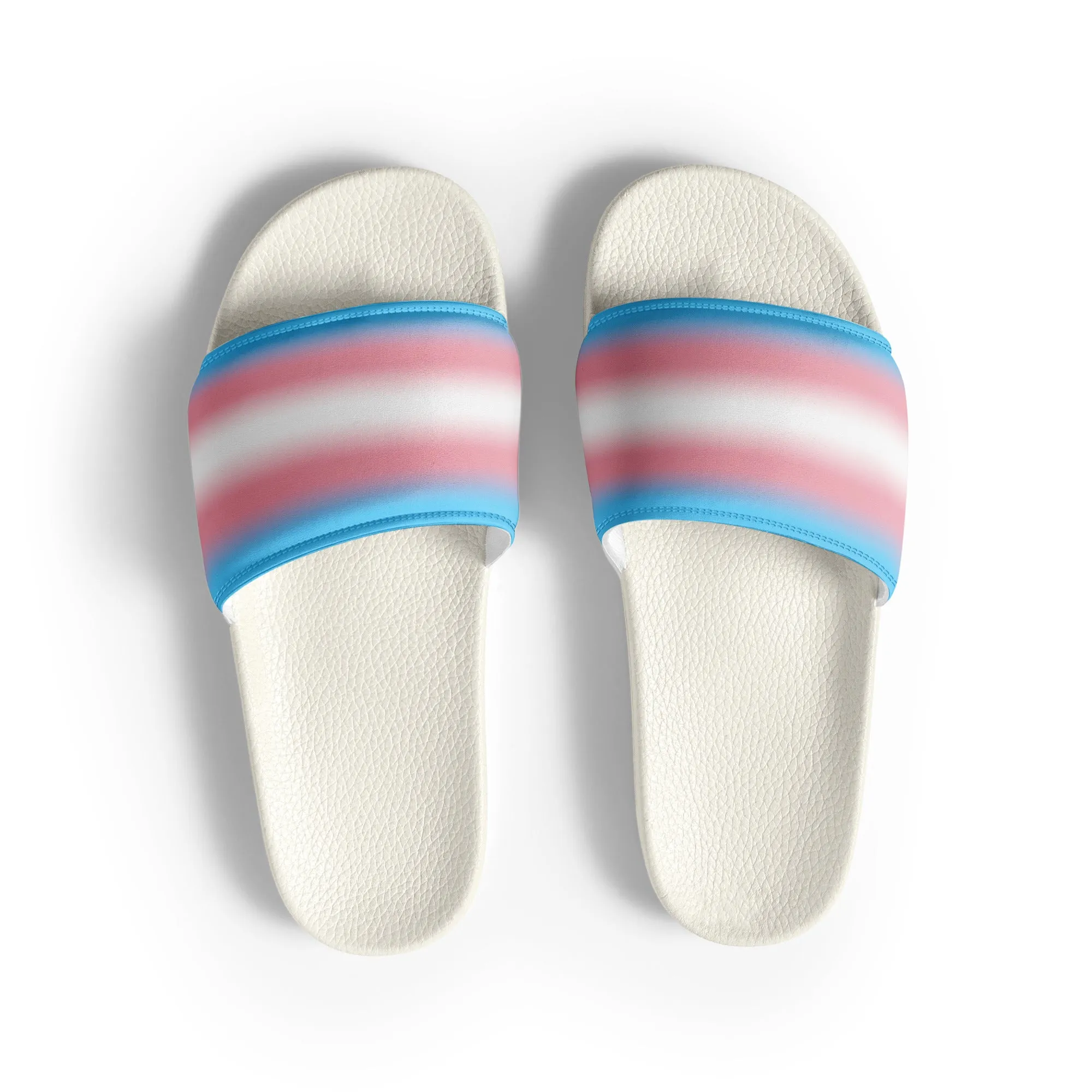 Transgender Trans Pride Women's Size Slides Sandals in Ombre