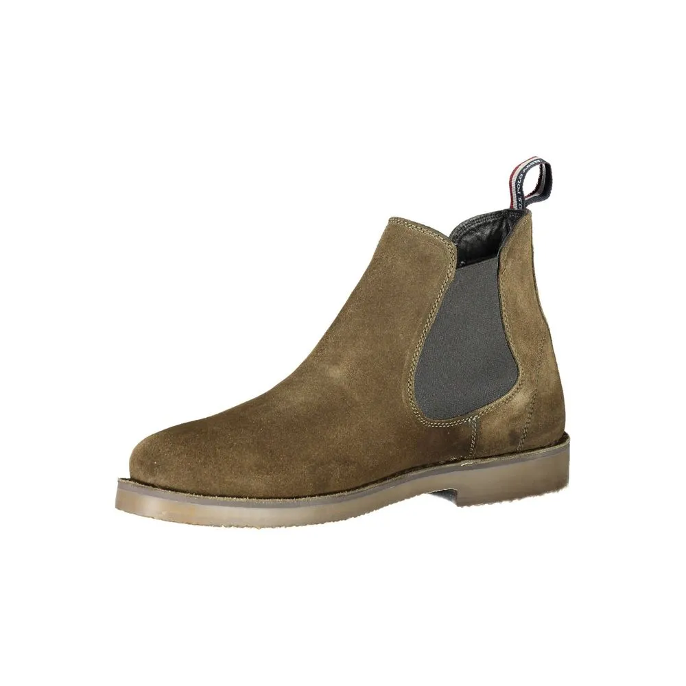 U.S. POLO ASSN. Green Leather Men Ankle Boot