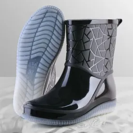 Women Rain Boots Waterproof Kitchen Car Wash Work Non-slip Mid-Calf Water Boots - WRB50146