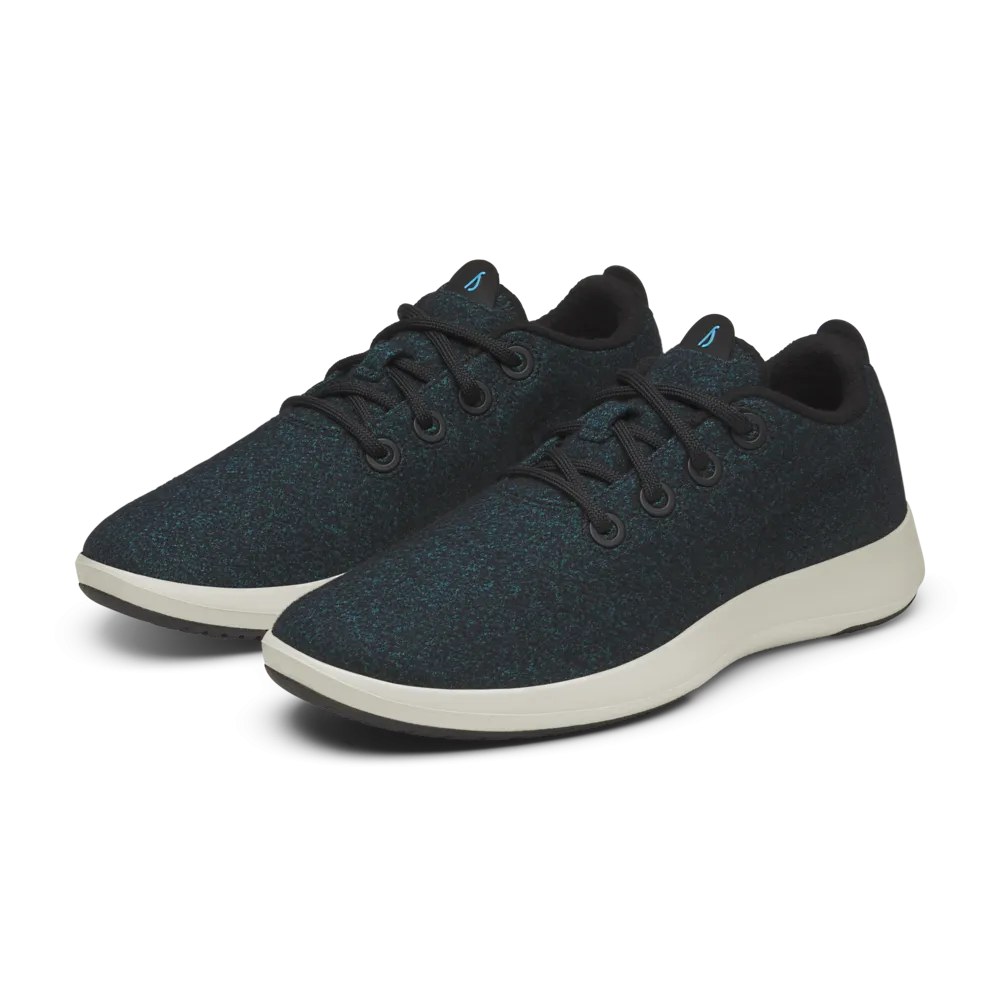 Women's Wool Runner Mizzles - Natural Black/Chasm Teal (Stony Cream Sole)