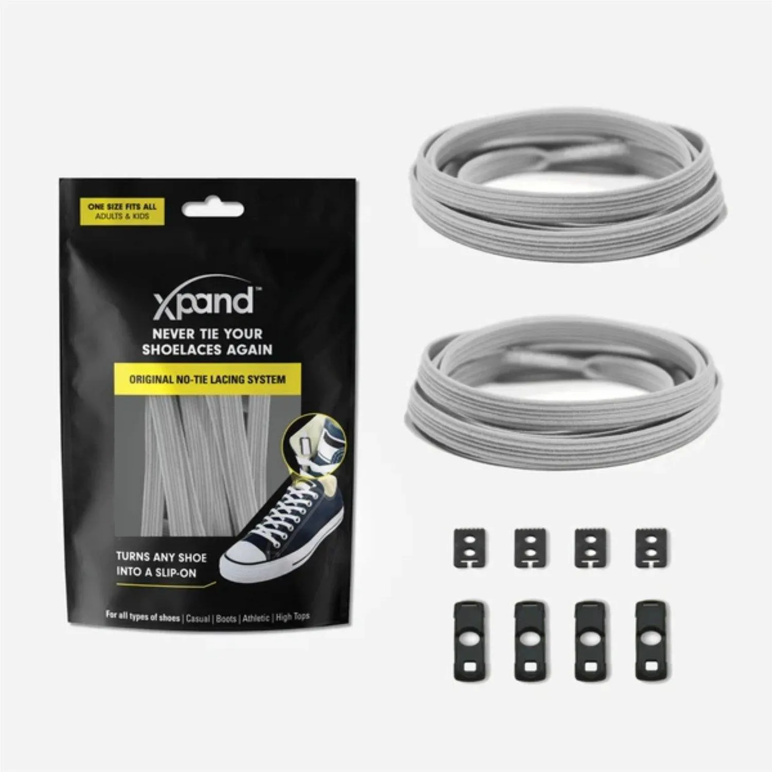 XPand Original No-Tie Shoe Laces (Steel)